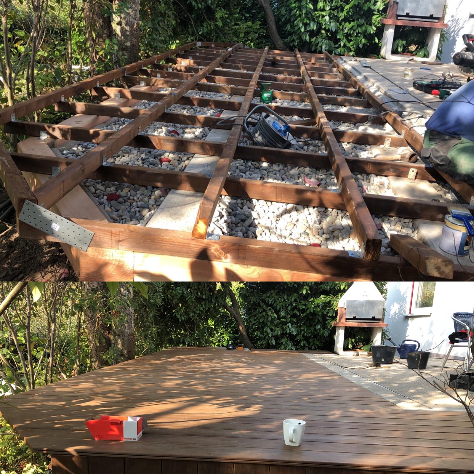Holzterrasse Vorher Nachher